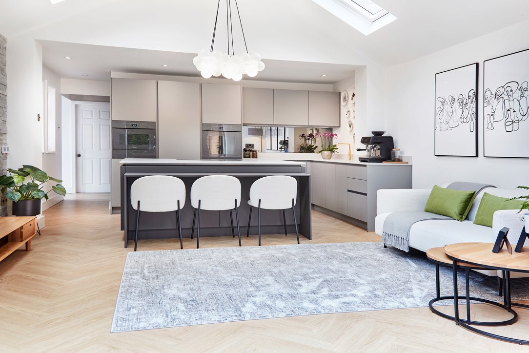 Two tone grey kitchen