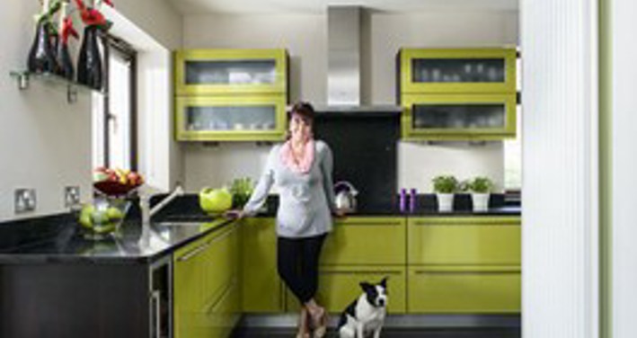 Mrs Reynold's kitchen (with dog!)